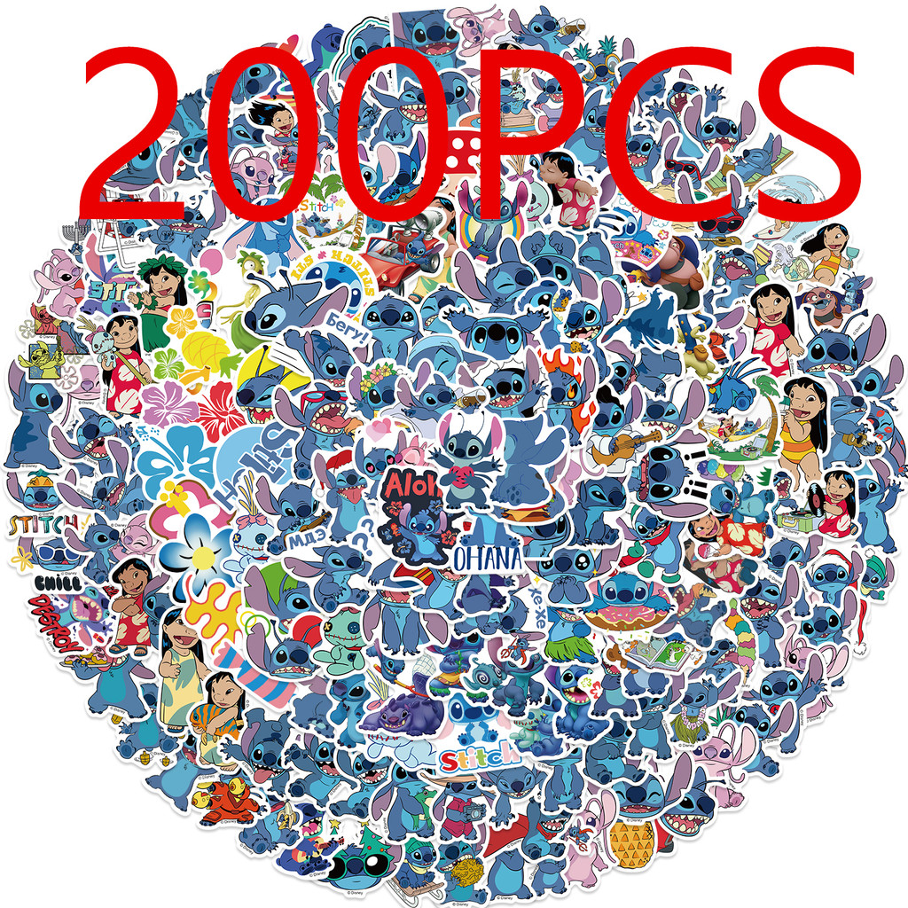 

50/100/200Pcs Cute Cartoon Lilo Stitch Stickers Graffiti for Scrapbook Laptop Phone Luggage Skateboard Decals Sticker Toy Gift