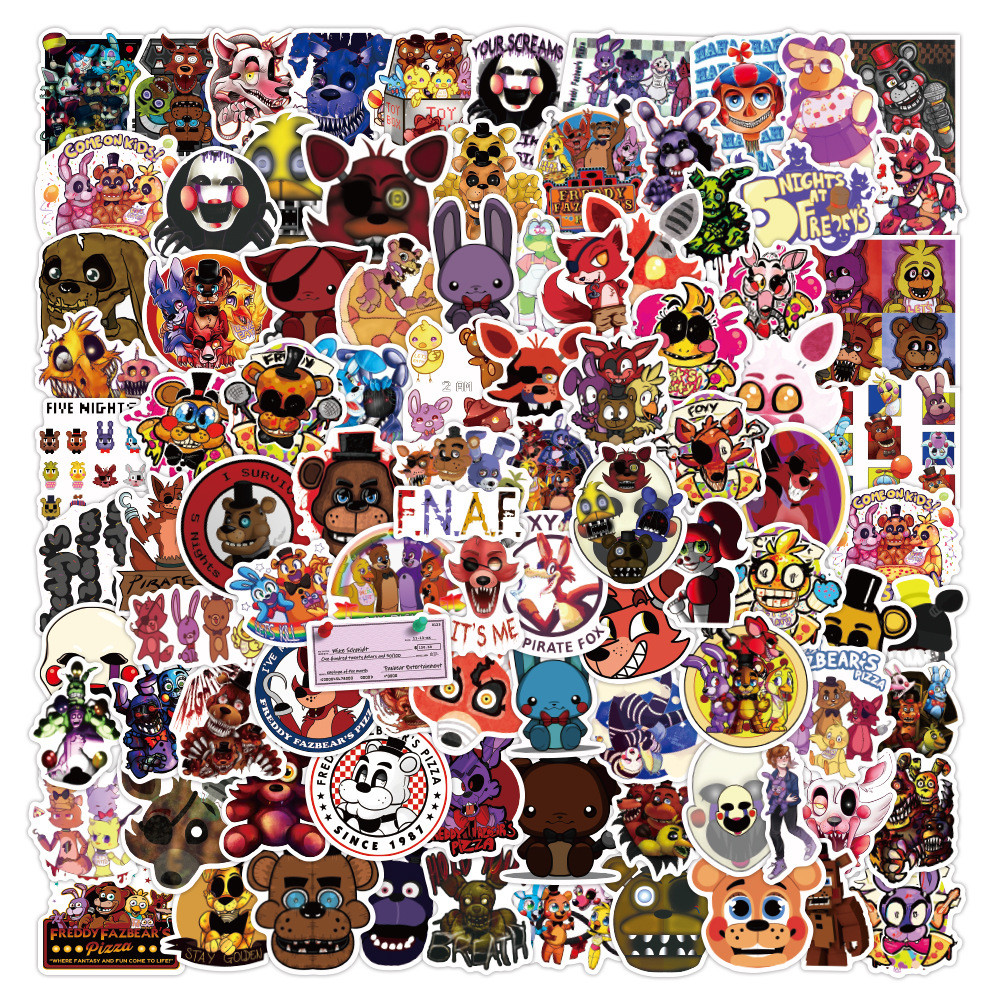 

10 / 30 / 50PCS Teddy Bear's Five Night Harem Graffiti Sticker Notebook Skateboard Suitcase Waterproof Sticker Custom Wholesale