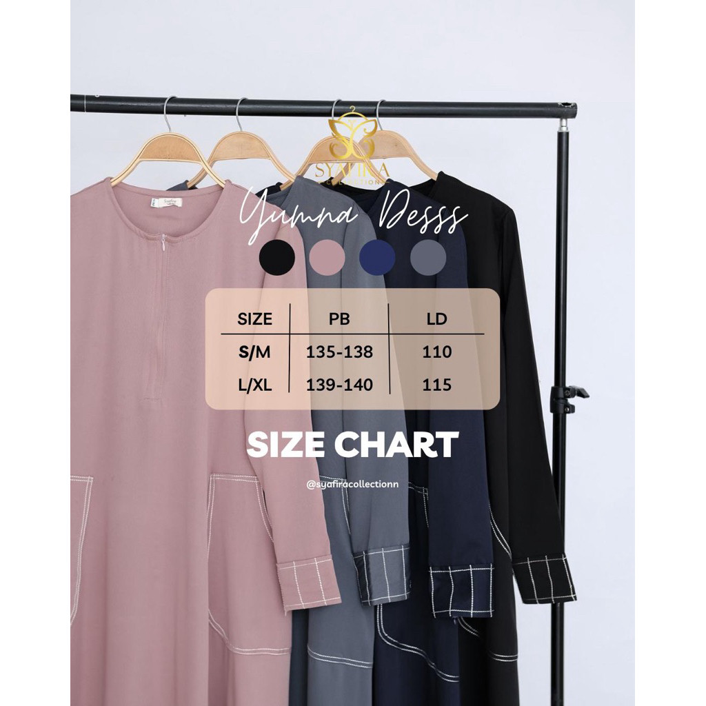 FUJA.ID Syafira Collection - Yumna Series - Gamis/Dress Wanita