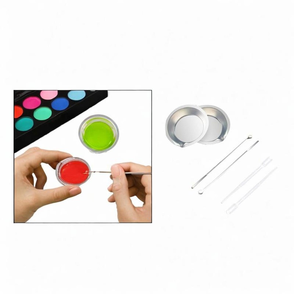 

2Pcs Paint Mixing Tray Set Paint Mixer Home Painting Supplies Multifunctional Paint Mixing Palette Art Mixing Tool for Garden