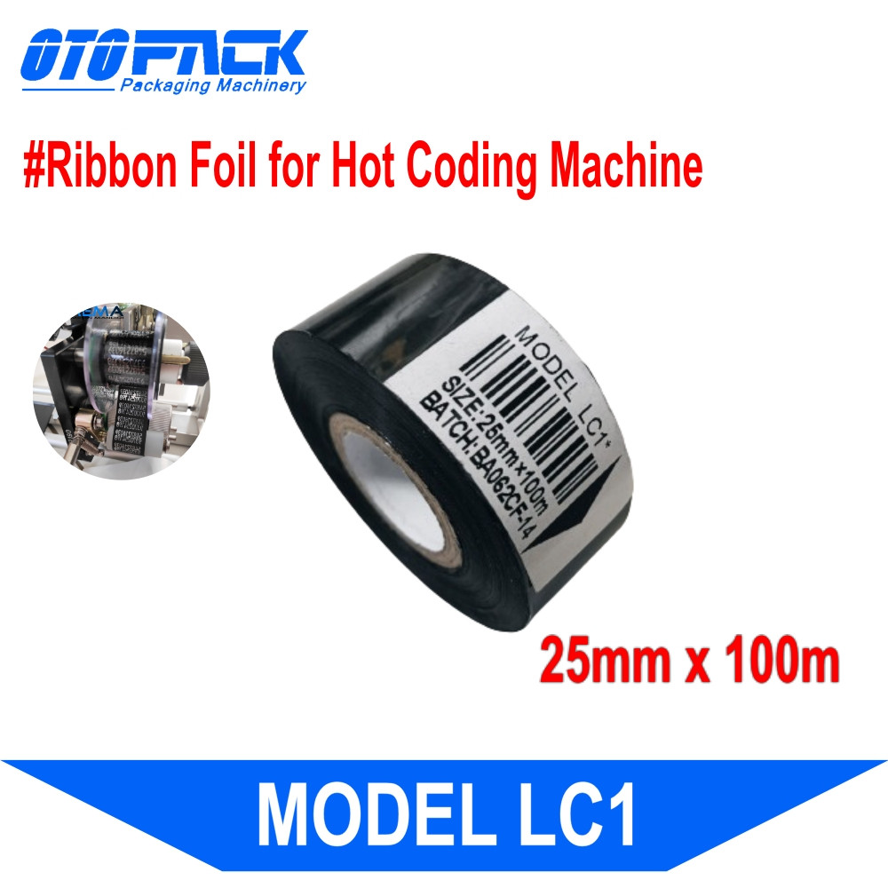

Ribbon Tape 25mm x 100m LC1 tinta pita mesin Coding