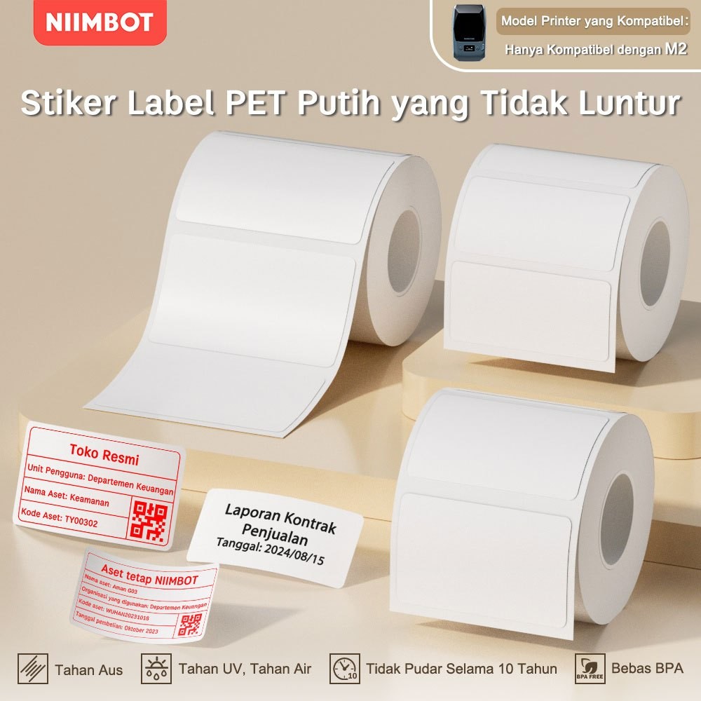 

NIIMBOT M2 Stiker Label Putih, Label Harga Barang dan Makanan, Kertas Label Barcode
