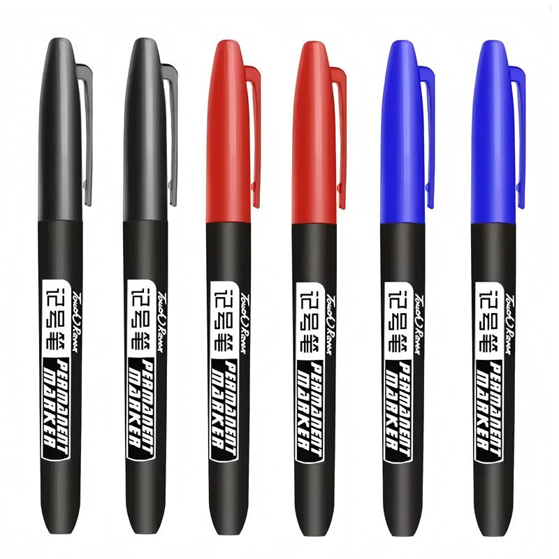 

Permanent Marker Pen 1.5mm Waterproof Thin Nib Crude Ink Black Blue Red Color Marker Pens for Office School Supplies