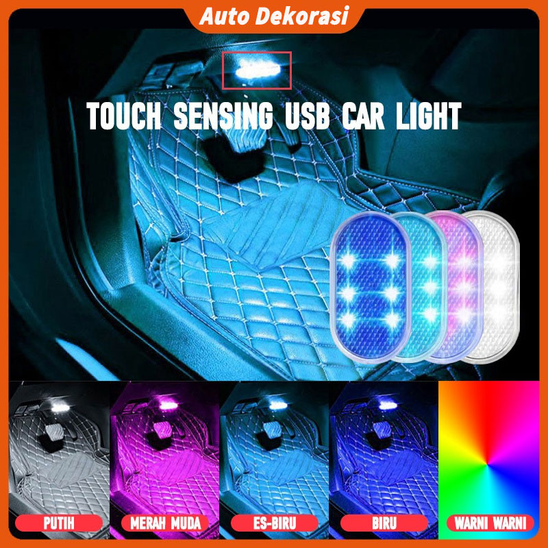 Car Interior Touch Light Lampu LED Lampu Plafon Mobil LED USB Lampu Baca Lampu Mobil-QP066