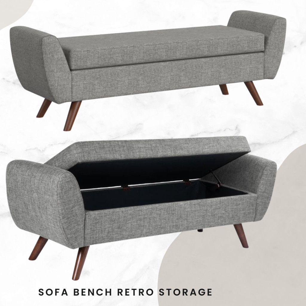sofa retro storage box sofa bench dengan penyimpanan panjang 150 cm