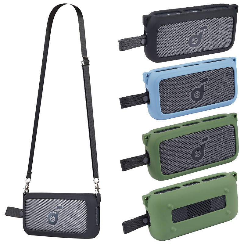 Newest Soft Silicone Outdoor Travel Case Cover With Shoulder Strap for Anker Soundcore Motion 300 Wi