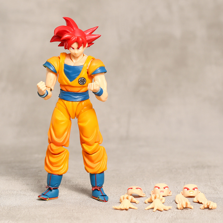 SHF Red Super Saiyan God Red Goku Action Figure Toy