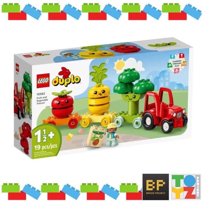 Lego 10982 Duplo - Fruit and Vegetable Tractor Original Tp Bali