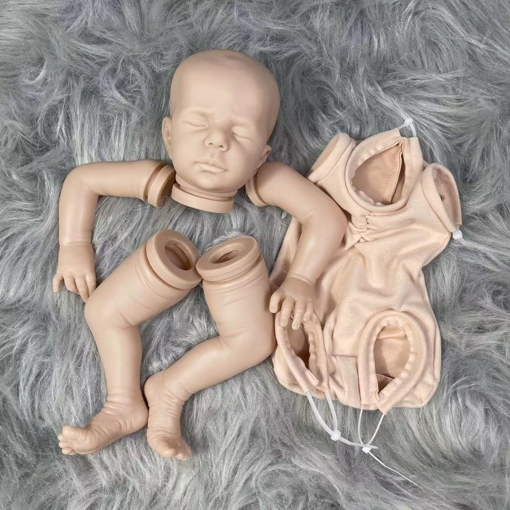 

20 Inches Bebe Reborn Baby Luise With Artist Signed Kit Blank Unpainted Unfinished Molds Vinyl Parts Cloth Body Include