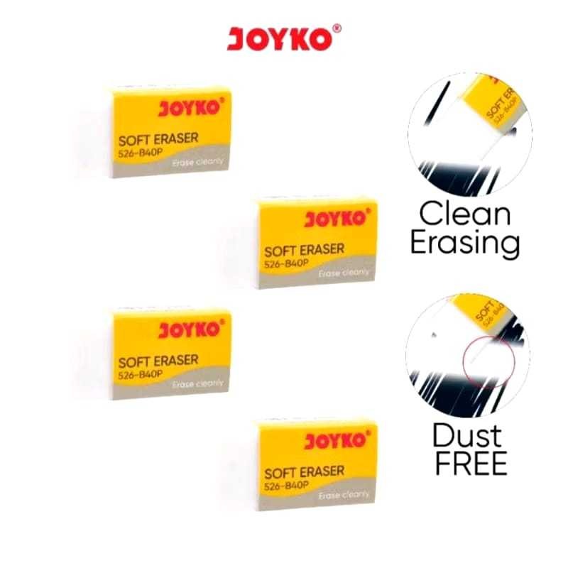 

PAKET HEMAT ( 10 Pcs ) Penghapus Joyko / Eraser Joyko B40L / Eraser 526 B40P HITAM&PUTIH