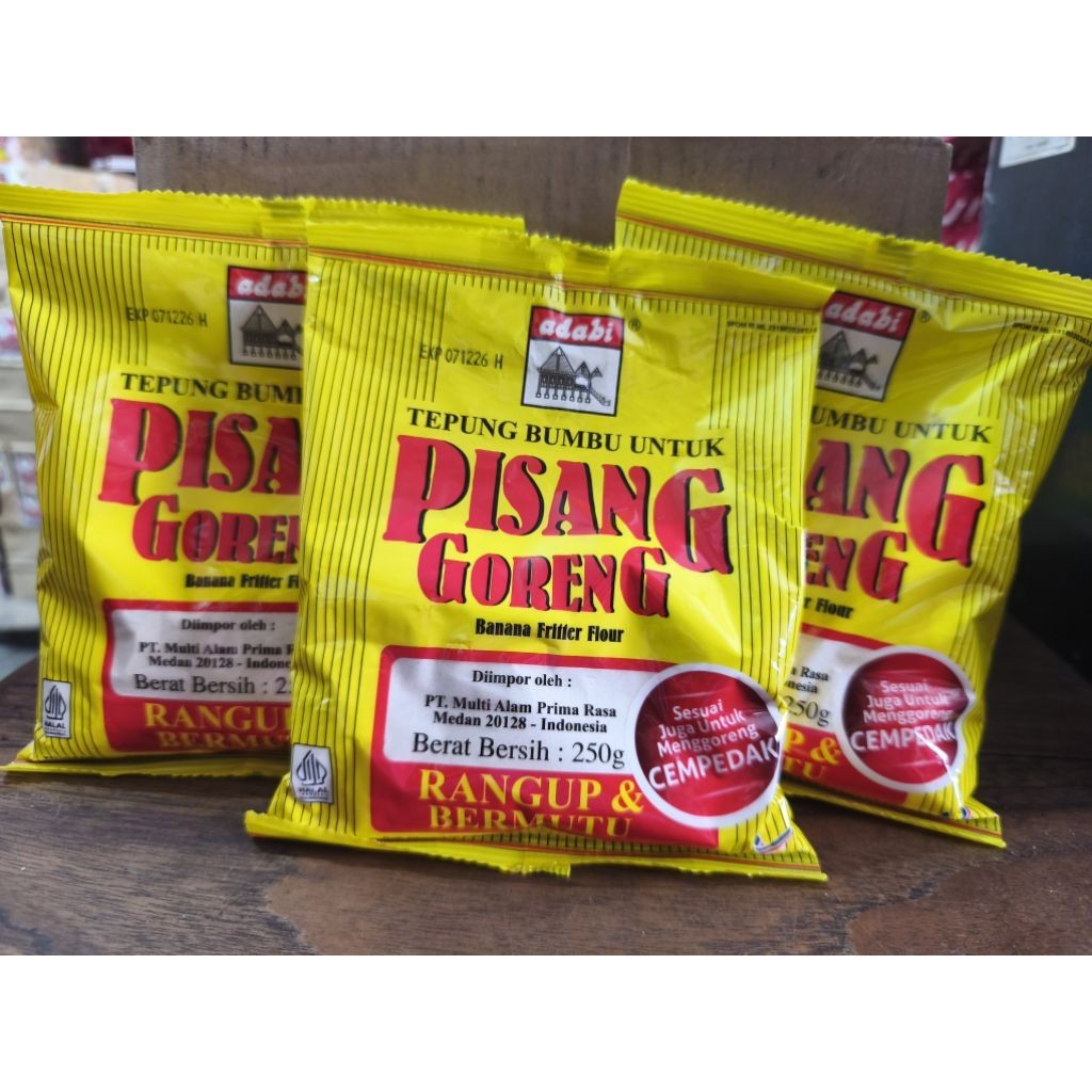 

Tepung pisang goreng Adabi 250gr