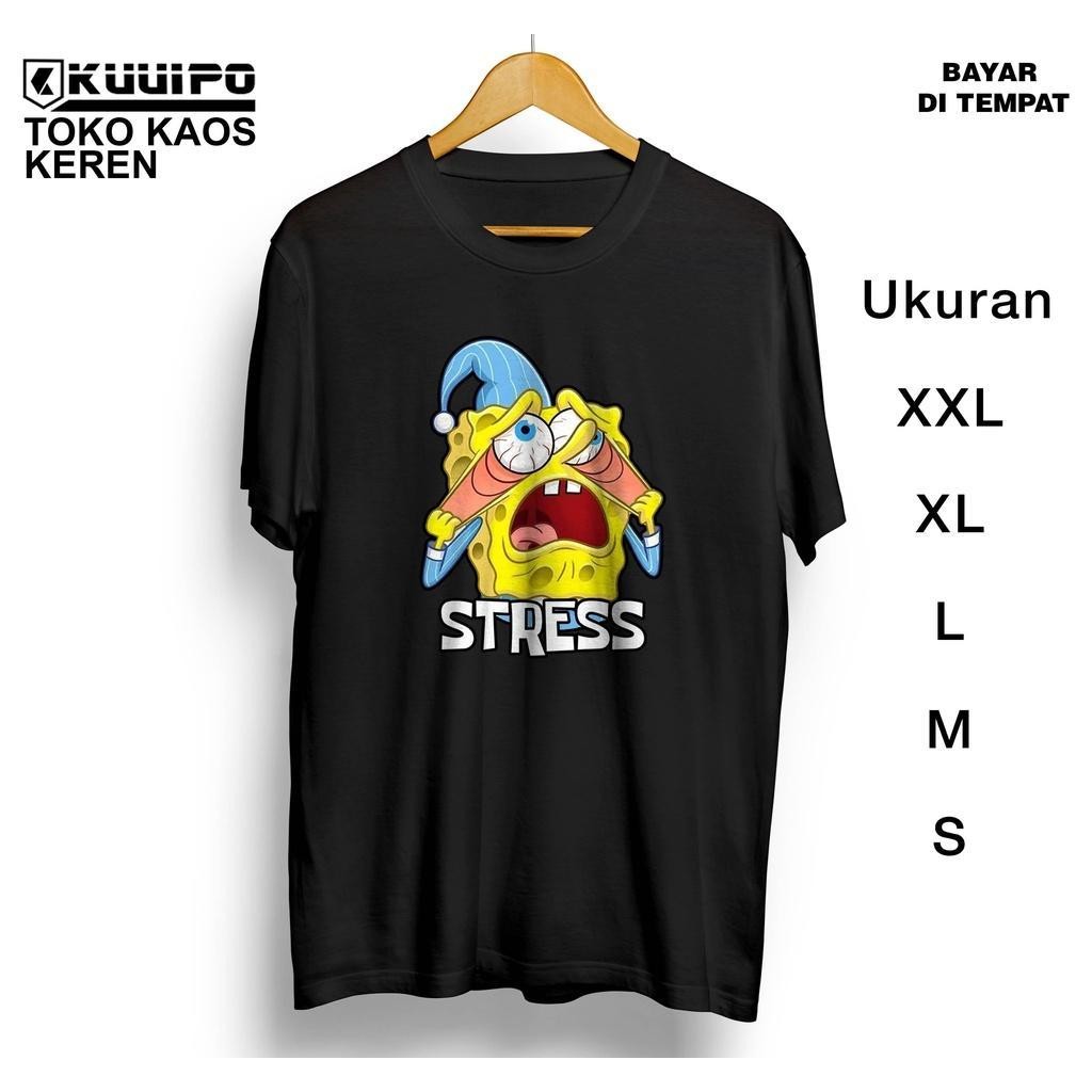 Kaos Distro Stress / Kaos Cowok / Kaos Cewek / Kaos Memes