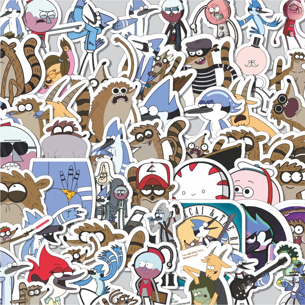 

Stiker Cutting Pack Stiker Kartun Series Reguler Show 1 Isi 100Pcs Series Aesthetic Lucu Keren Untuk Koper Bahan Vynil