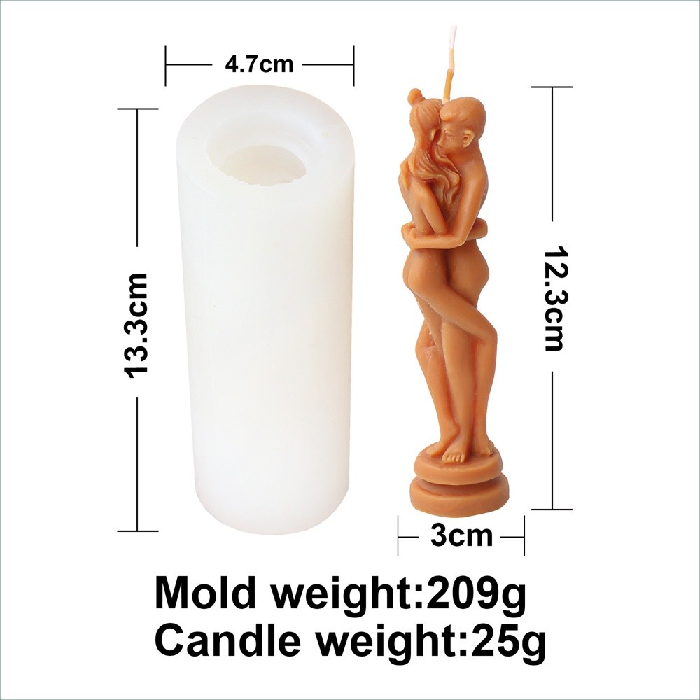 

embrace Silicone Candle Mold Myth Style Human Edge Bird Silicone Mold 3d Naked Women Men Body Shape Statue Candle Mould
