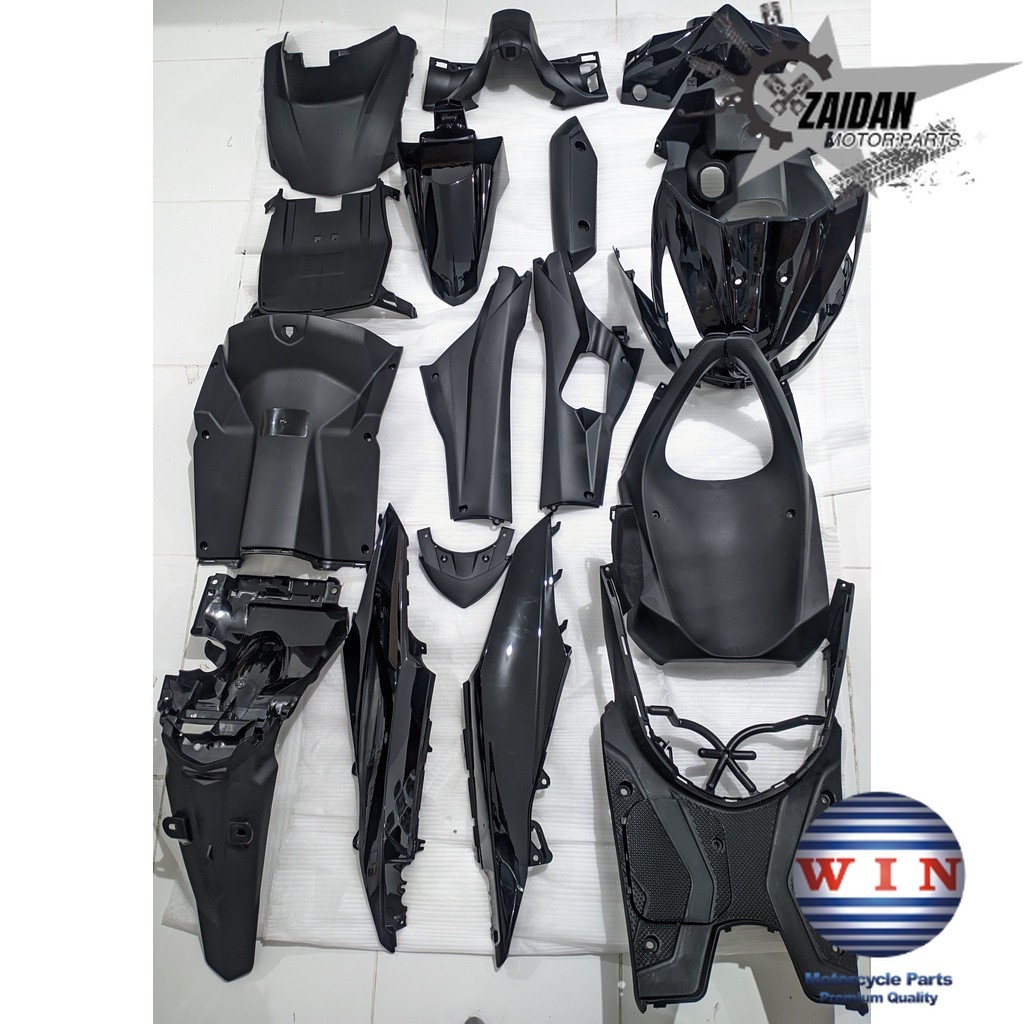 Full Body Beat FI CBS K25 2012 2013 2014 Hitam WIN | complete set bodi kasar halus motor honda injek