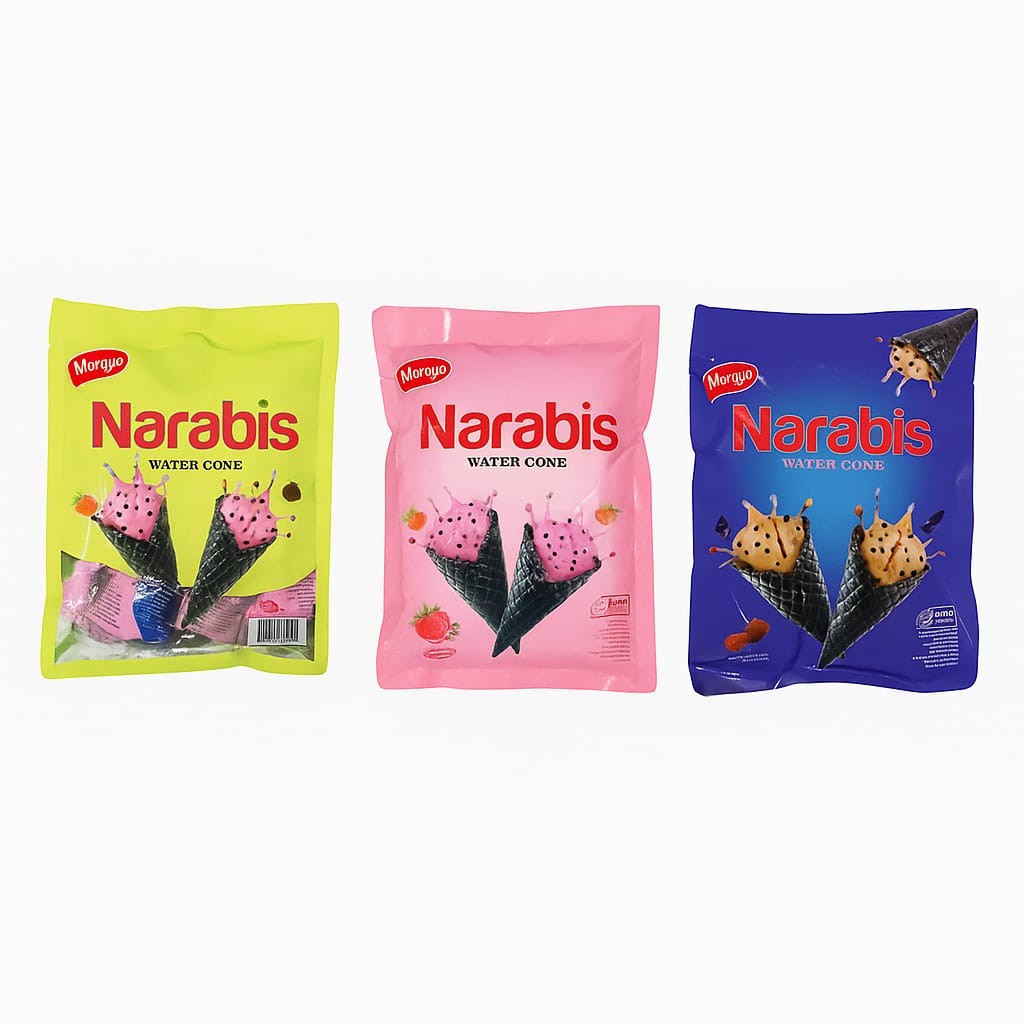 

Naraya Narabis Wafer Cone Chocolate / Strawberry / ChocoStraw Mix 220 gr BAG