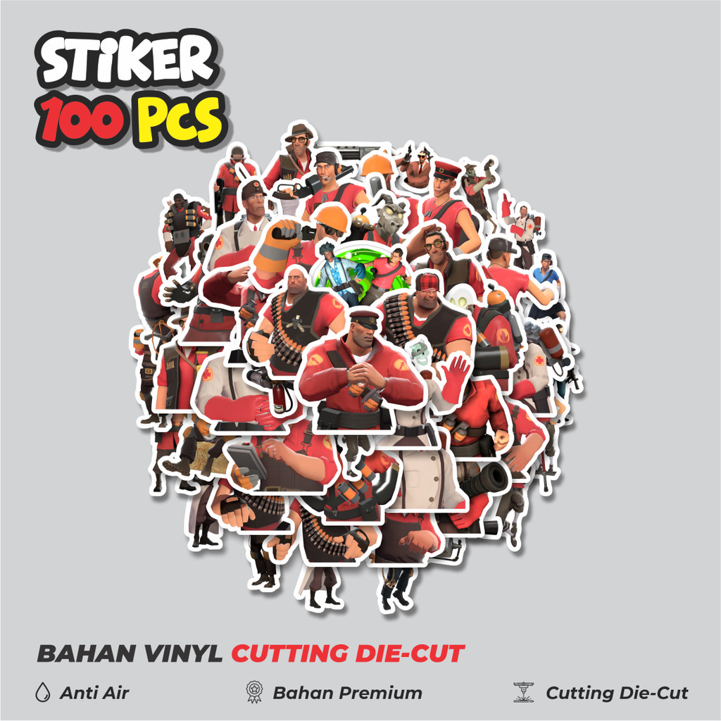 

Terbaru! 50 pcs Stiker Game Series Team Fortres Character V9 Dekorasi Lucu Kreatif untuk Notebook, Skateboard, HP