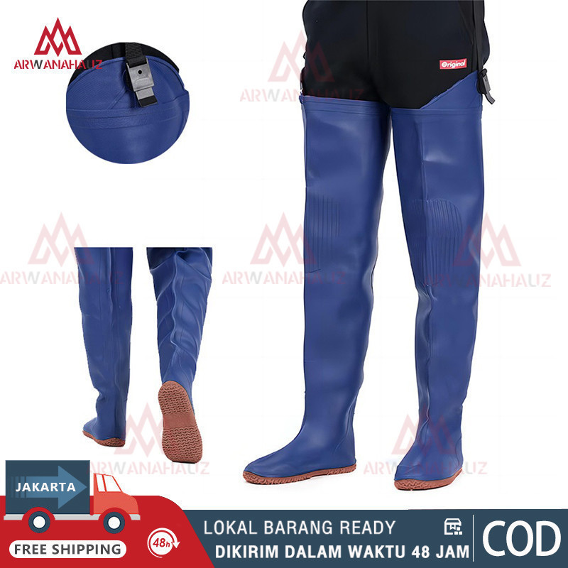 NJ38WS Sepatu Boot Petani Sawah Panjang Anti Keong Dan Tahan Air Full Karet SEPATU BOOT SAWAH LADANG