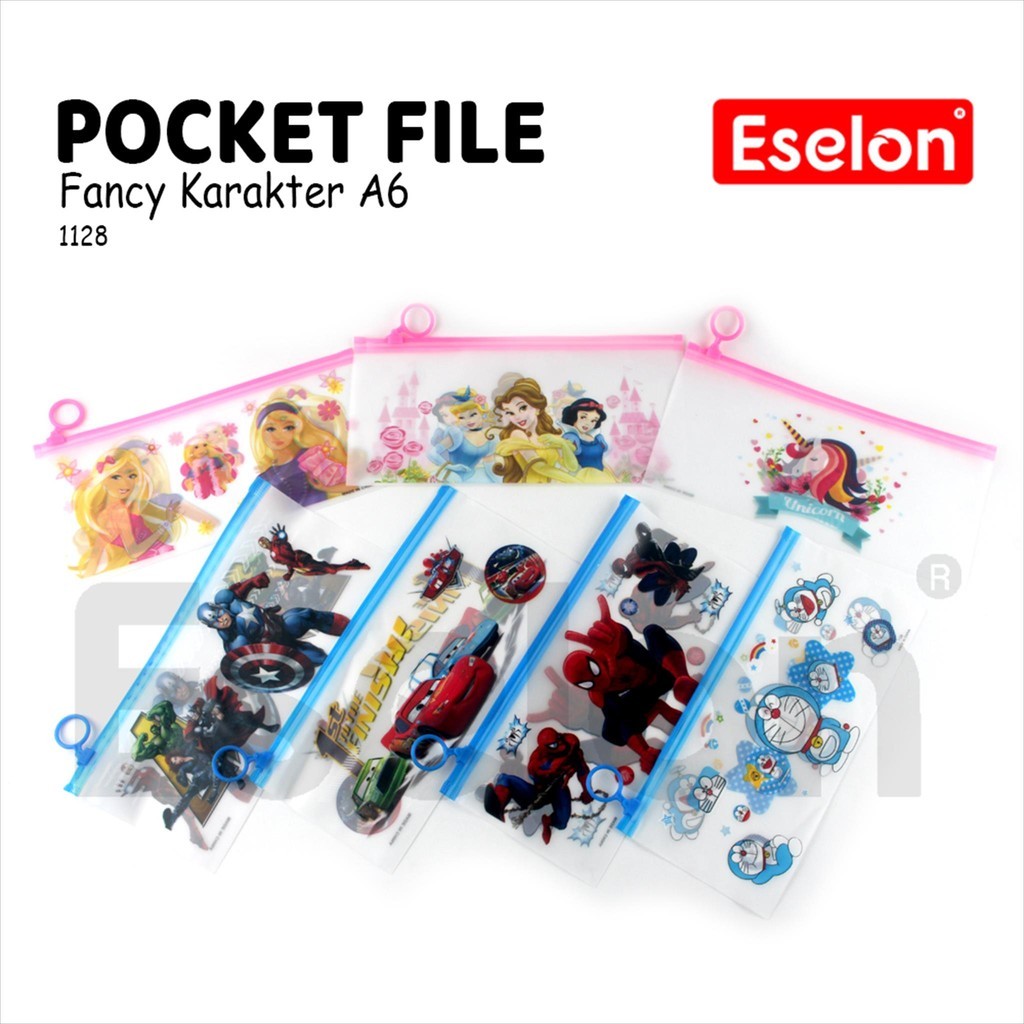 

♚Pouch Ziplock Transparan A6 / Pouch A6 Ziplock Multifungsi Karakter♚