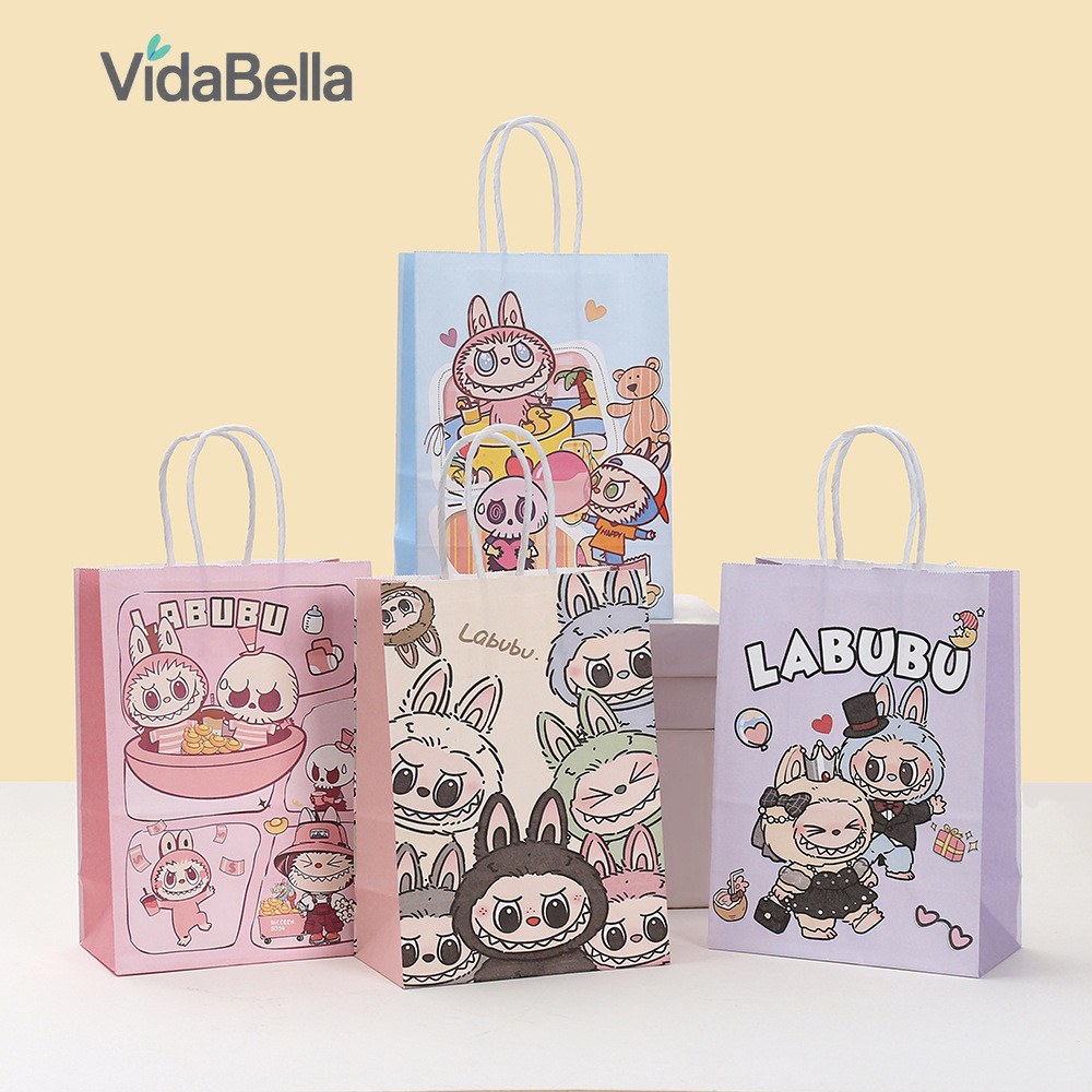 

Fun Cartoon Bunny Themed Gift Bags, Eco-Friendly and Reusable Packaging, For Birthday Party, Children's Day, 12/30pcs