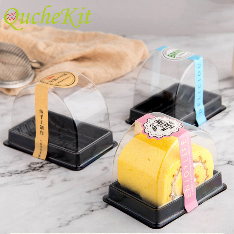

20/50/100pcs Half Moon Shape Plastic Moon Cake Packaging Box Moon Egg-Yolk Puff Container Transparent Gift Box Party Supplies