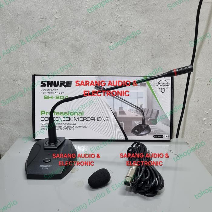 Mic Meja Shure SH 20 A Mic Mimbar Mic Conference Podium Shure SH20A