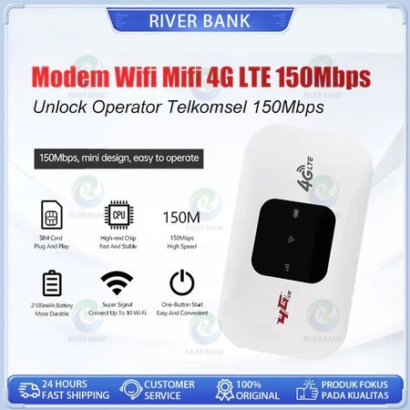 MIFI MODEM WIFI 4G UNLOCKOPERATOR Perdana / 150Mbps 4G/5G Portable Mobile WiFi USBMobile WiFi Modem 