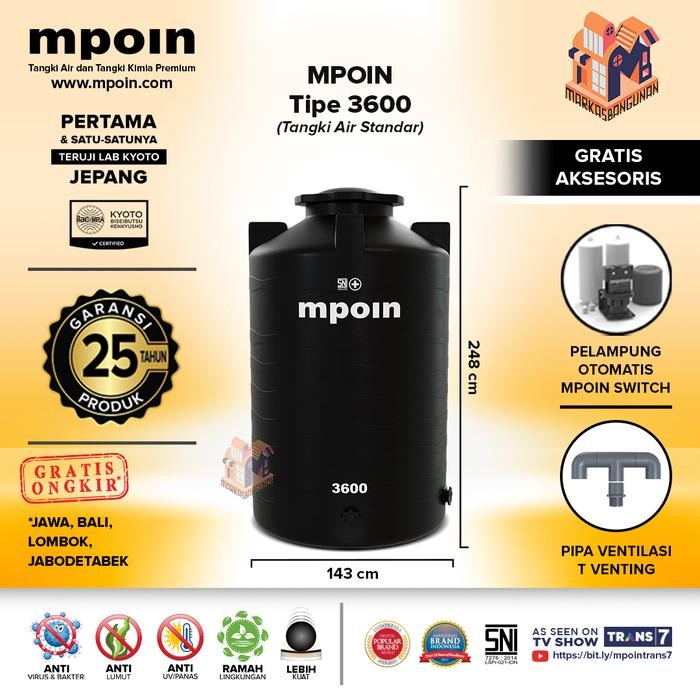 Tangki MPOIN Plus 3600 Liter

