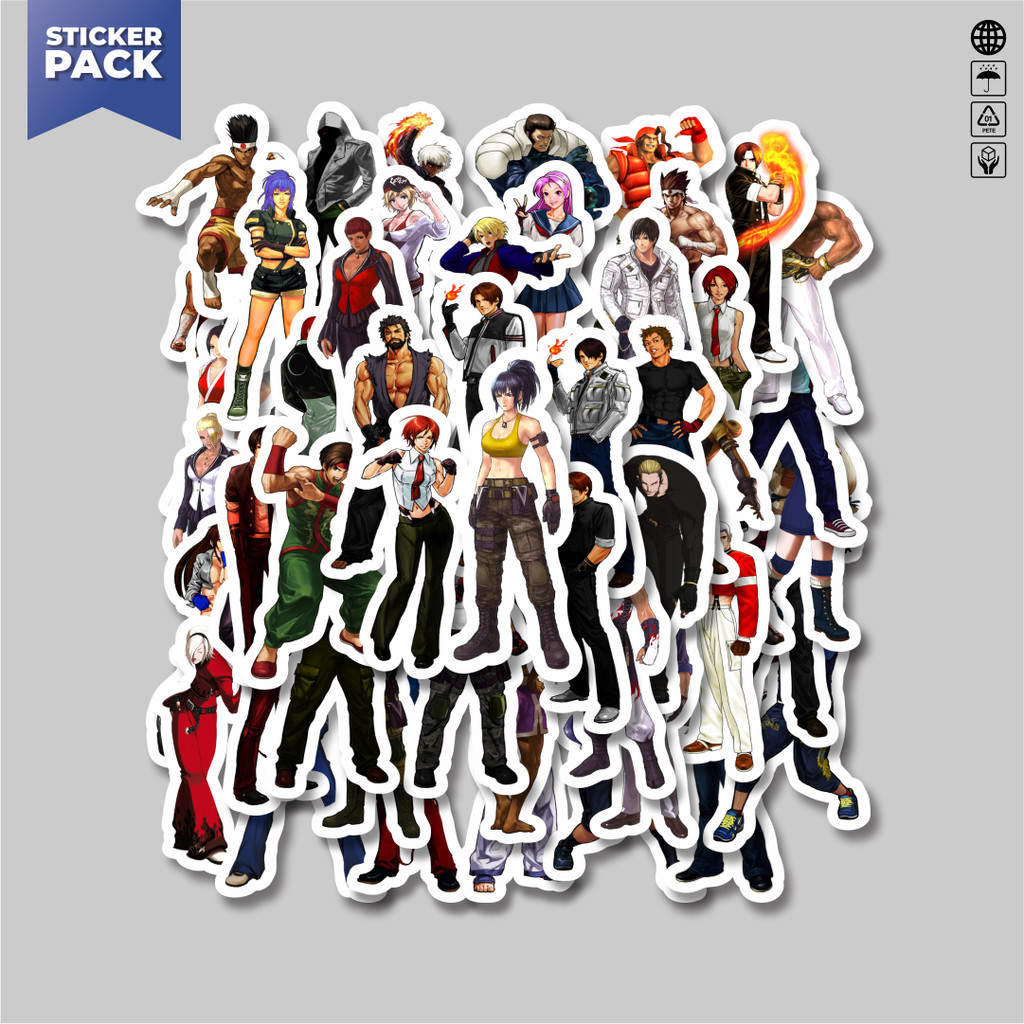 

[100PCS]Stiker Pack Stiker Game Series King Of Fighter Character Mix 2 Aesthetic Vinyl Anti Air Dekorasi Sticker Laptop Buku Journal Koper Helm Casing HP Gitar Helm Skateboard