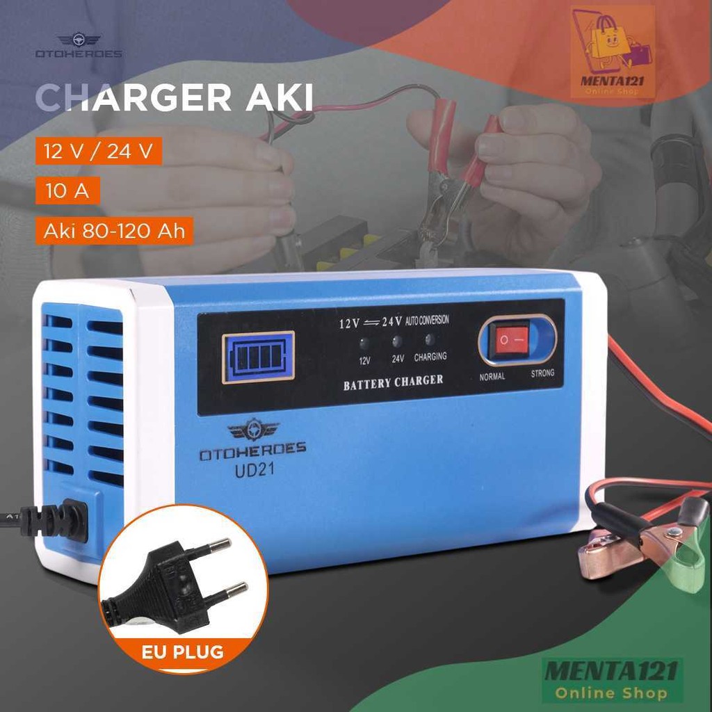 OTOHEROES Charger Aki Mobil Motor Battery Charger 12/24V 10A - UD21