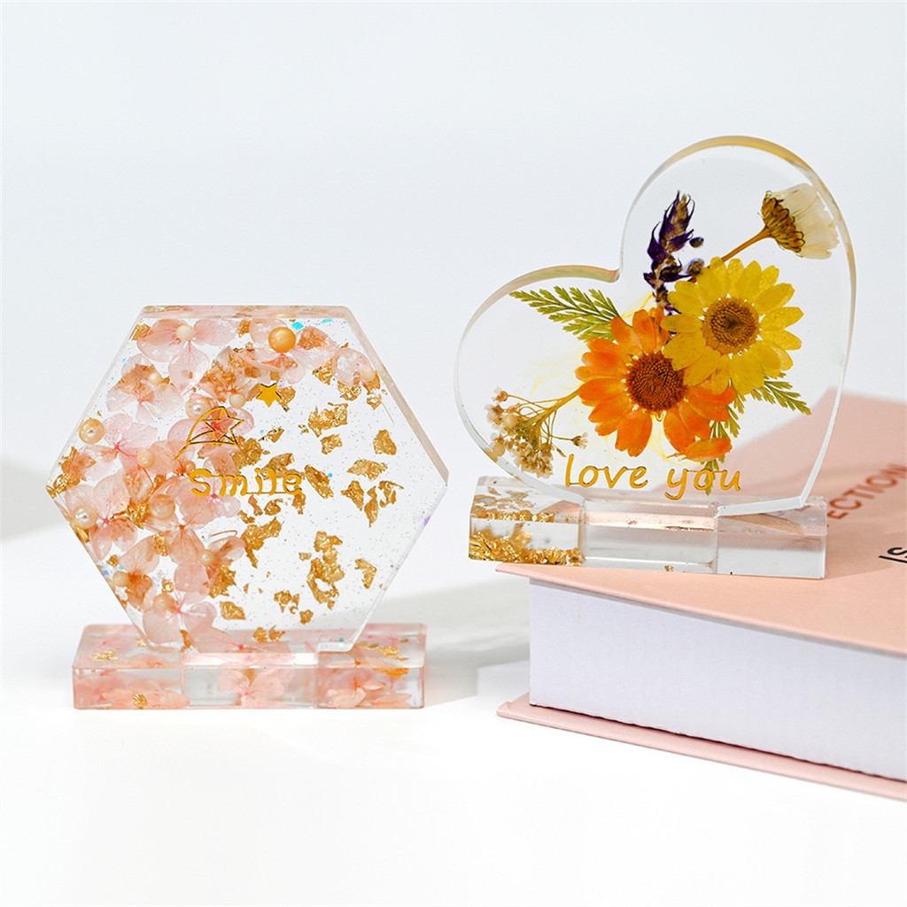 

LOVE Shape Photo Frame Silicone Mold Geometric Crystal Ornaments Mould For DIY Epoxy Resin Casting Crafts Table Home Decoration