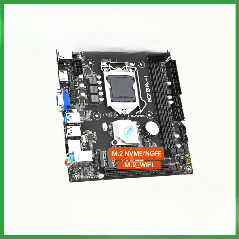 JINGSHA B75 mini itx Motherboard LGA 1155 support 4 DDR3 USB3.0 SATA3 NVME WIFI Placa Mae 1155 placa