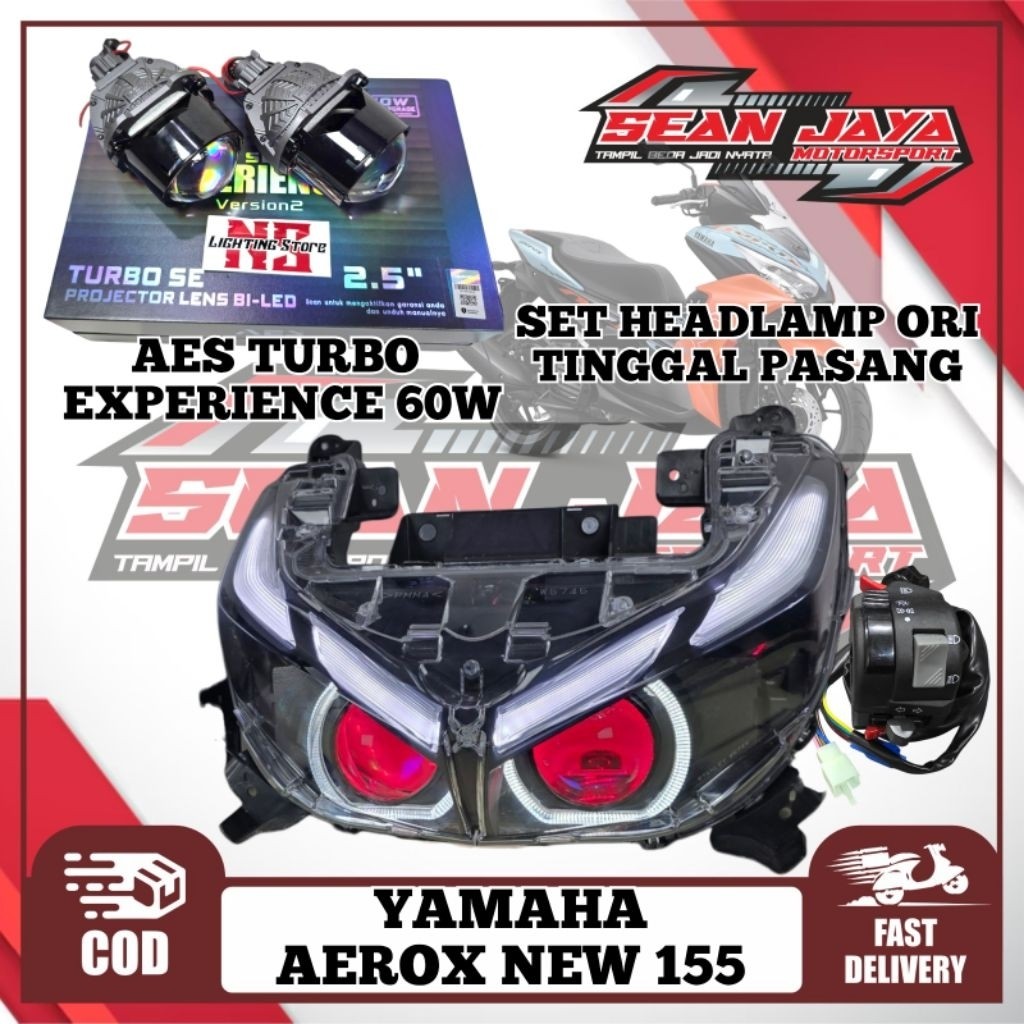 AEROX NEW 155 PROJIE BILED AES TURBO EXPERIENCE 60W 2.5 INCH