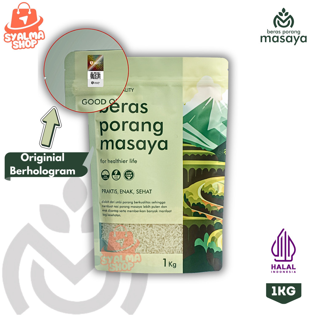 

Masaya Beras Porang 1kg Shirataki Konjac Rice Diet Rendah Kalori