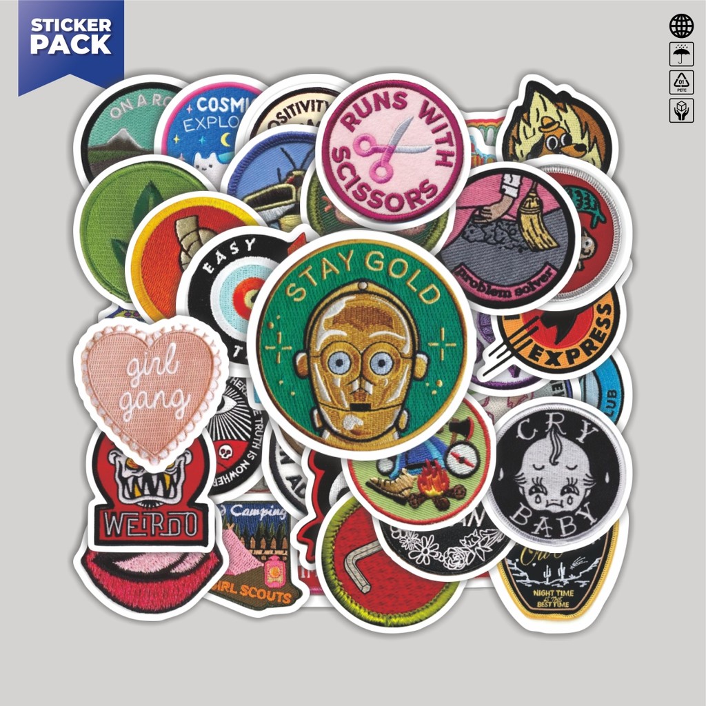 

[100PCS]Stiker Pack Stiker Patch V9 Aesthetic Vinyl Anti Air Dekorasi Sticker Laptop Buku Journal Koper Helm Casing HP Gitar Helm Skateboard