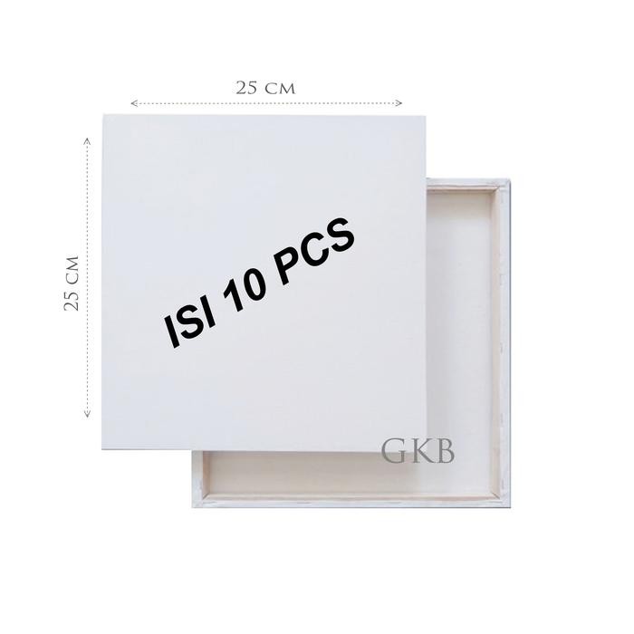 

Kanvas Lukis 25x25 cm isi 10pcs siap lukis