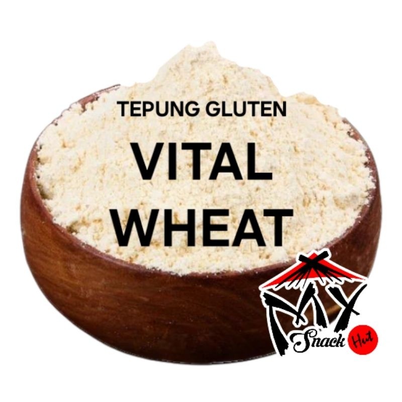 

VITAL WHEAT GLUTEN 250GR TEPUNG PENAMBAH TEKSTUR VOLUME PENGENYAL SEITAN ROTI KUE CAKE MI FLOUR HALAL