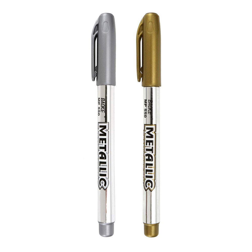 

2 Pieces Metallic Wax Seal Pen Kit, 1 Metallic Gold + 1 Metallic Silver Wax Seal Pens Wax Seal Pen for Decorating Sealing Stamp