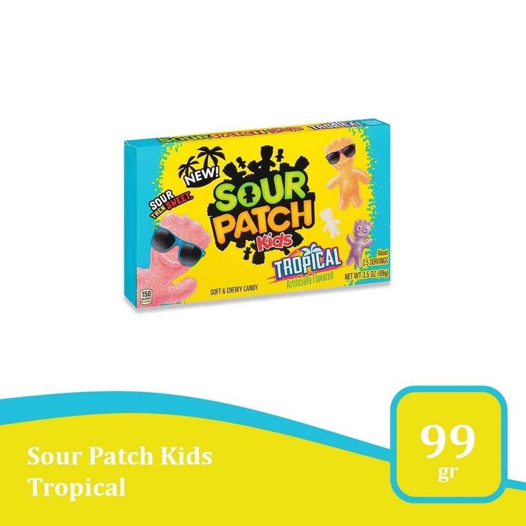 

Sour Patch Kids Tropical 3.5 Oz - permen kenyal asam import USA