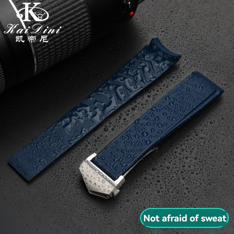 22mm New Rubber Waterproof Watchband for TAG HEUER AQUARACER 300 WAY201B Silicone Strap Men Bracelet