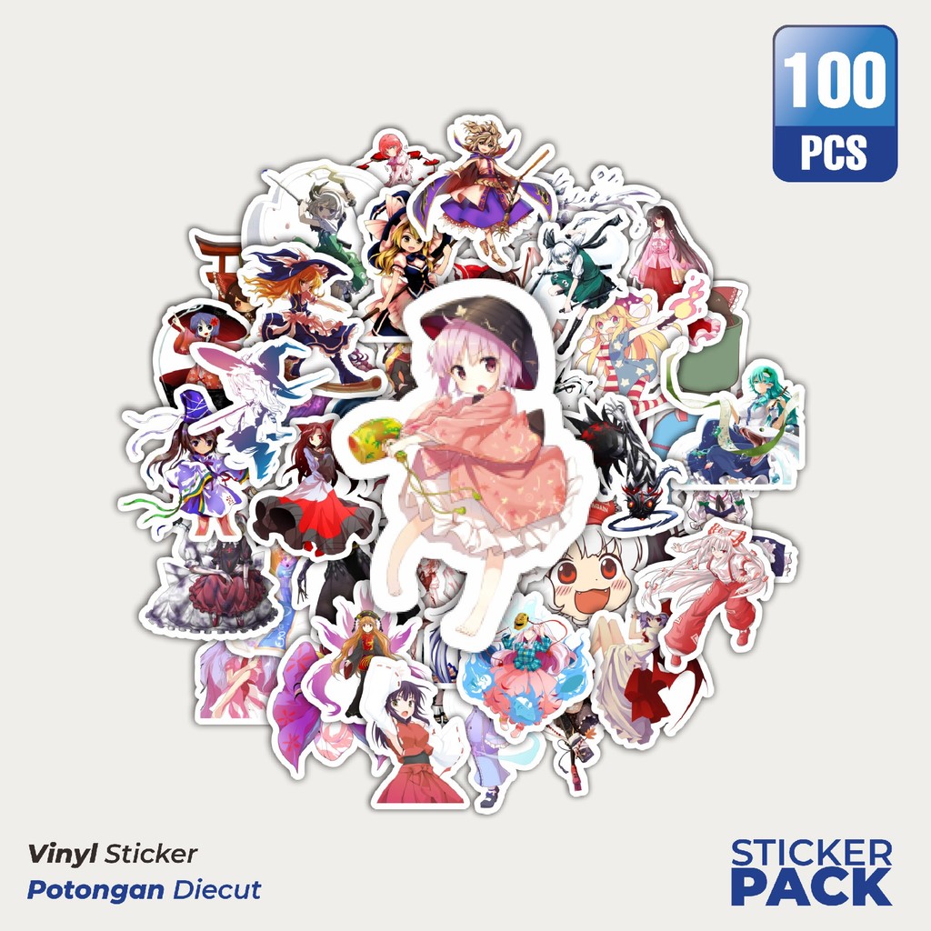 

Super Hemat! 100 PCS Stiker Game Series Touhou Project Karakter Mix 4 Waterproof Aesthetic- Untuk Laptop, Motor, dan Helm - Paper Stationery Pack