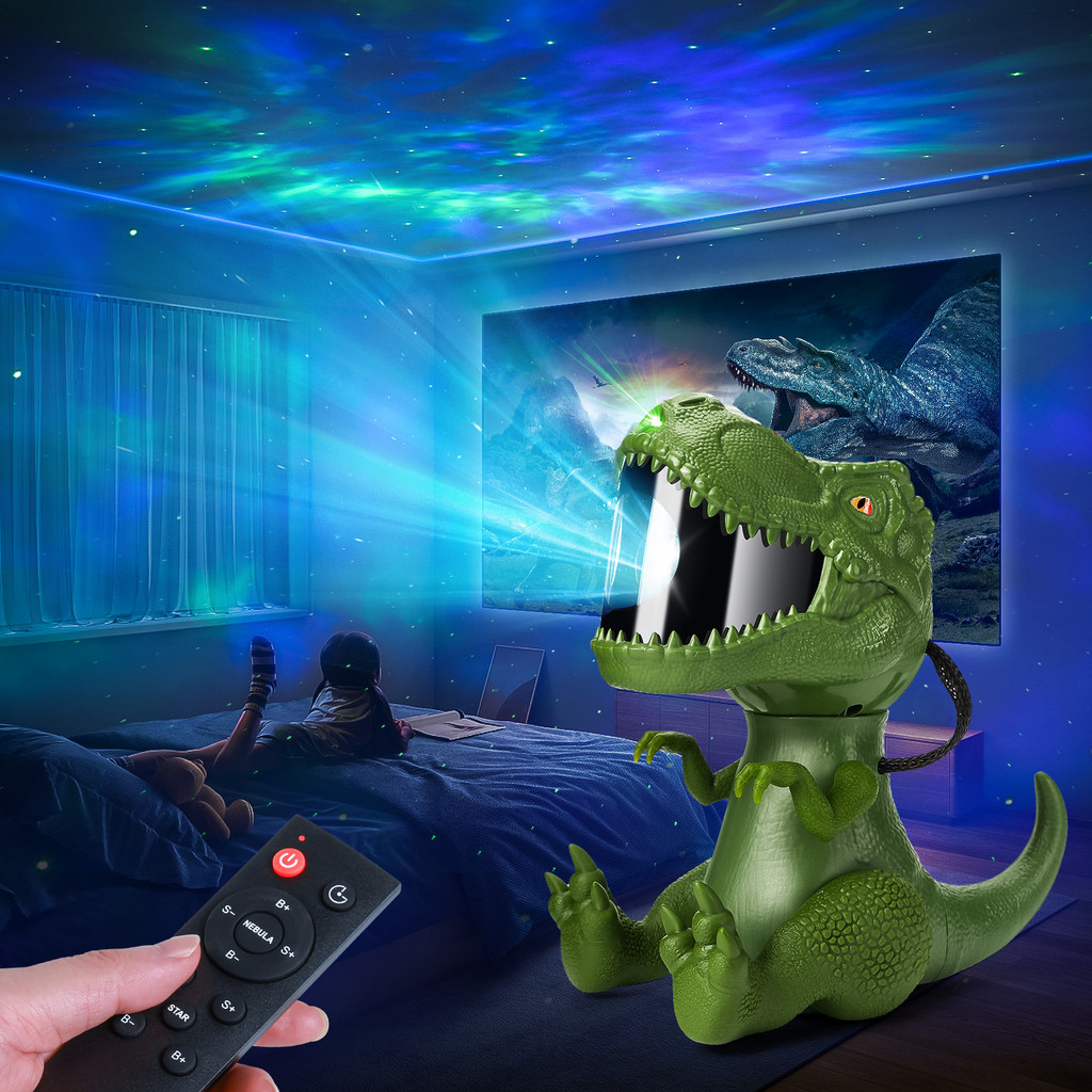 Dinosaur Star Projector Galaxy Night Light Space Projector Starry Nebula Ceiling LED Lamp for Bedroo