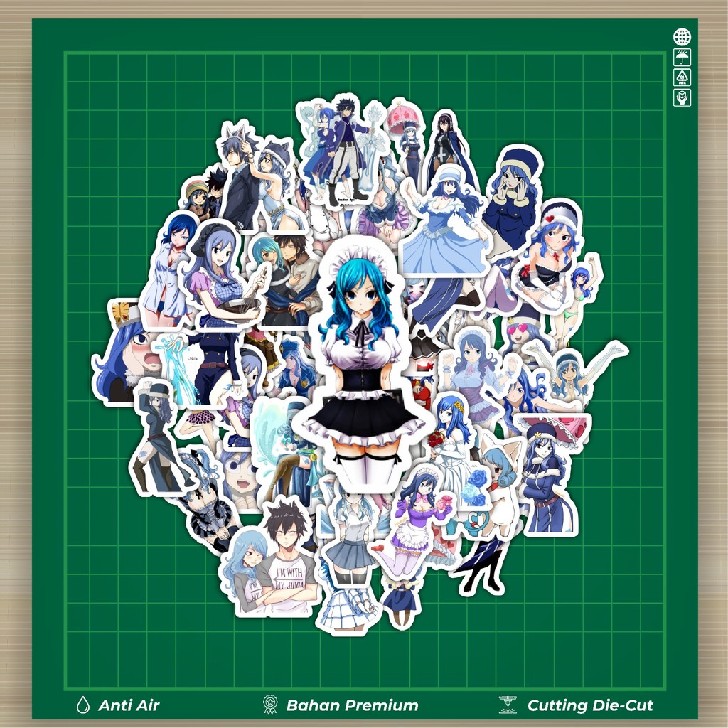 

HOT 50 PCS STIKER Stiker Anime Series Fairy Tail Karakter Juvia Lockser Stiker Fashion Cars Decal Dingin Kartu Album Custom Vinyl Anti Air- Sticker Aesthetic Buku Journal Koper Casing HP Tablet Laptop Helm Motor Botol Minum