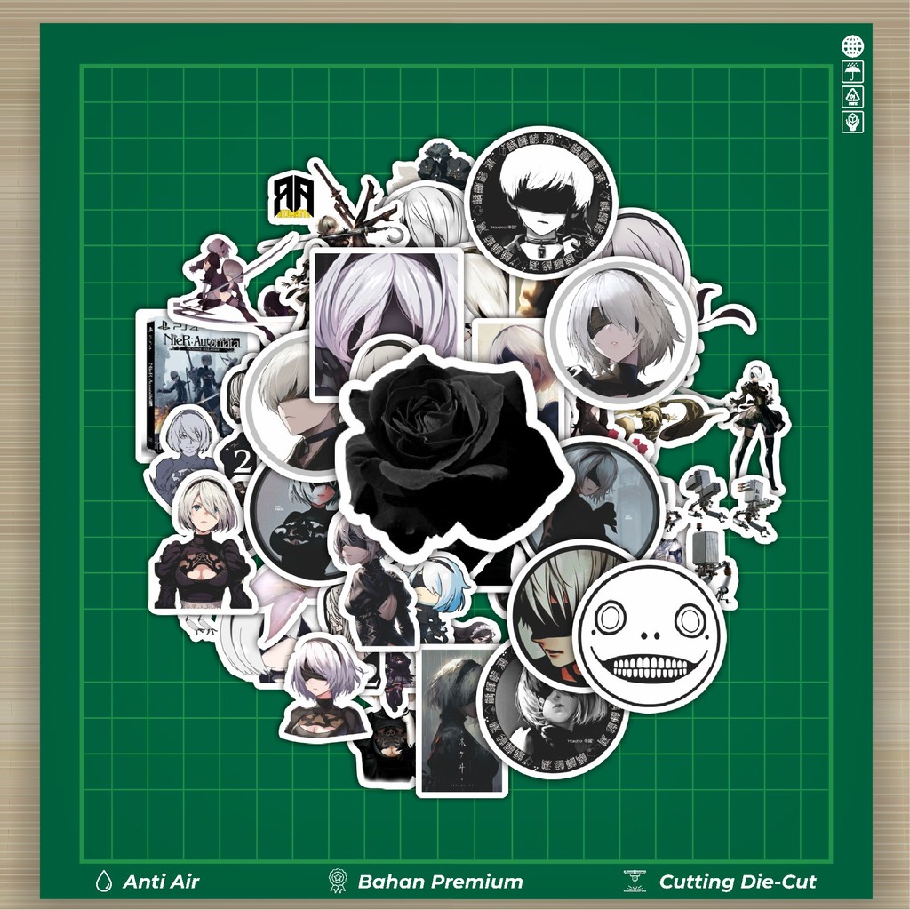 

HOT 50 PCS STIKER Stiker Game Series Nier Karakter Mix 2 Stiker Fashion Cars Decal Dingin Kartu Album Custom Vinyl Anti Air- Sticker Aesthetic Buku Journal Koper Casing HP Tablet Laptop Helm Motor Botol Minum