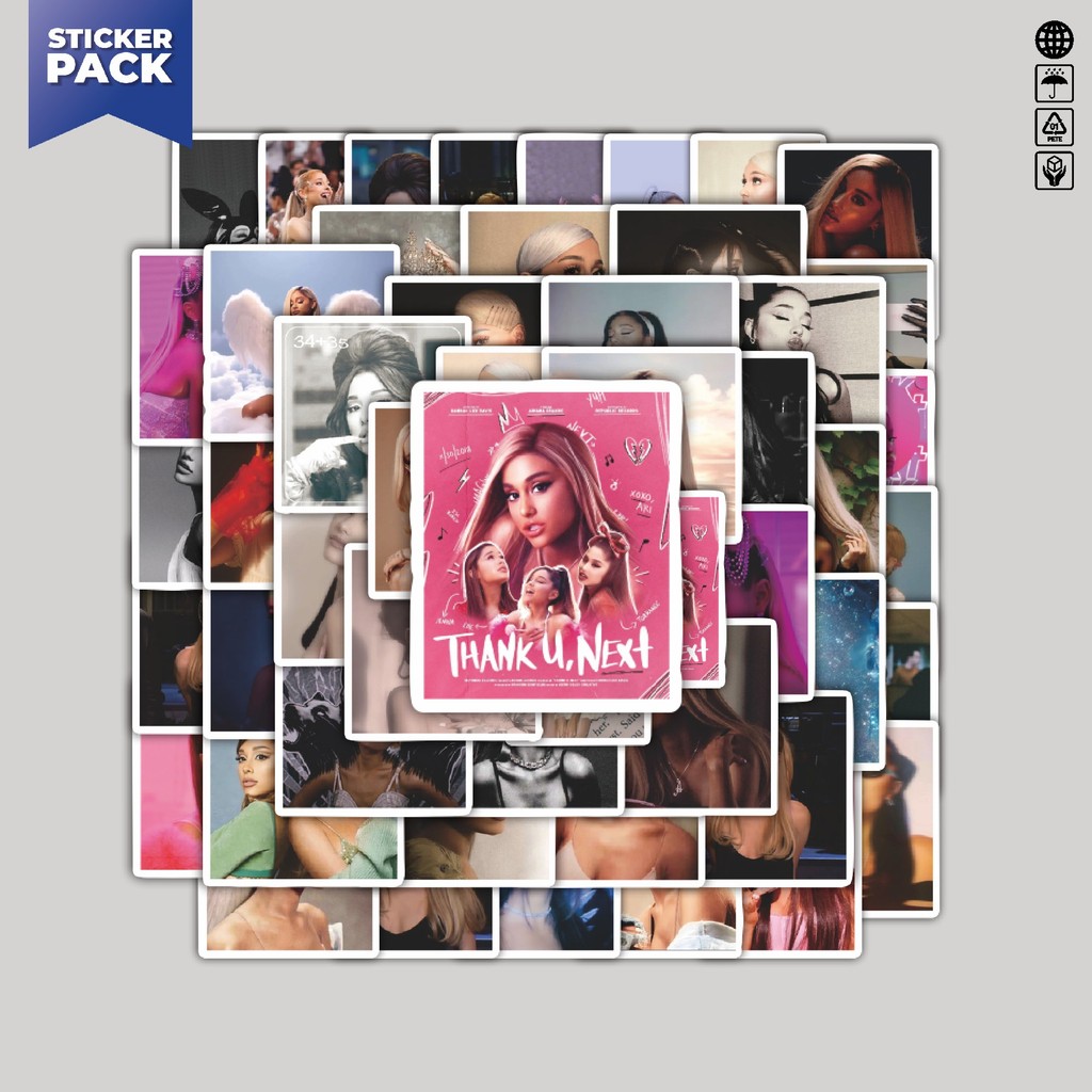 

[100PCS]Stiker Pack Stiker Ariana Grande Aesthetic Vinyl Anti Air Dekorasi Sticker Laptop Buku Journal Koper Helm Casing HP Gitar Helm Skateboard