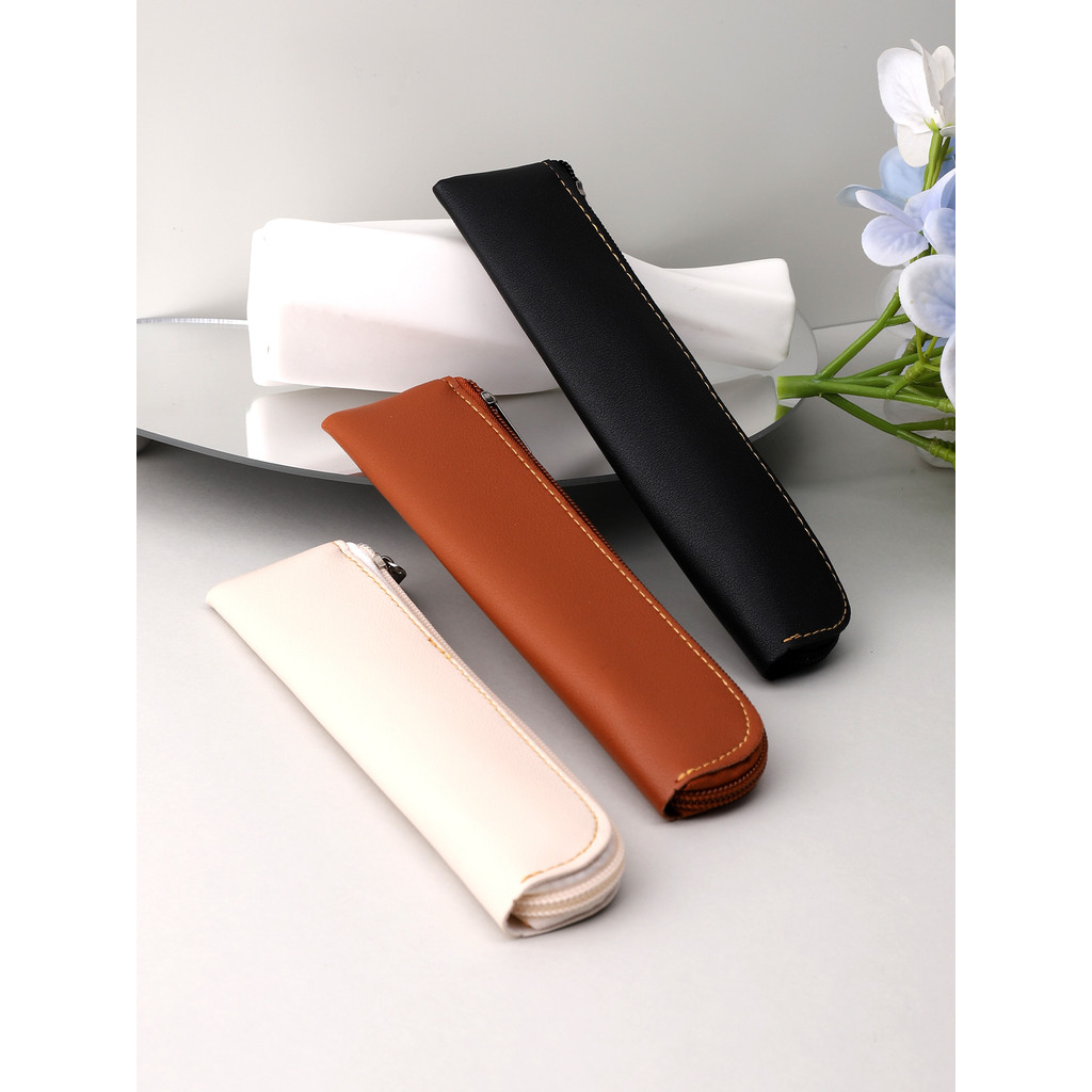 

Pu Leather Pencil Case Cute Pencilcase Estuche With Zipper Design Stationery Back-To-School Gift For a Friend Pencil Case