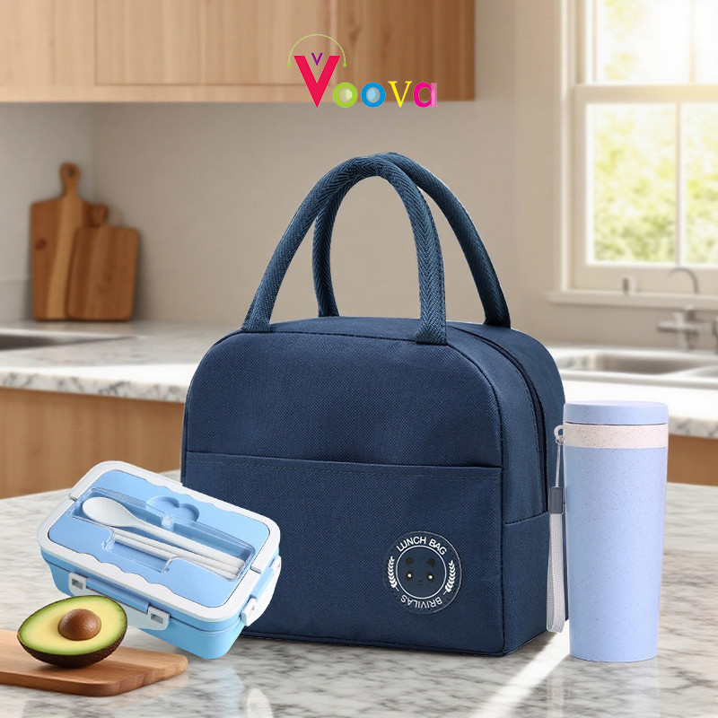 VOOVA  Combo Back To School/ Paket Bekal Lengkap/ Set Kotak Bekal Lengkap/ Bundling Bekal 3 in 1/ Pe