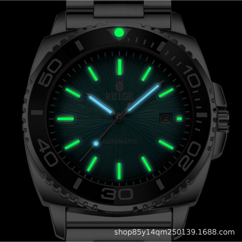

Jam Tangan Mekanis Otomatis Penuh Pria Ruige Tahan Air Luminous Kalender Multi-Fungsi Stainless Steel Jam Tangan Baru Terlaris