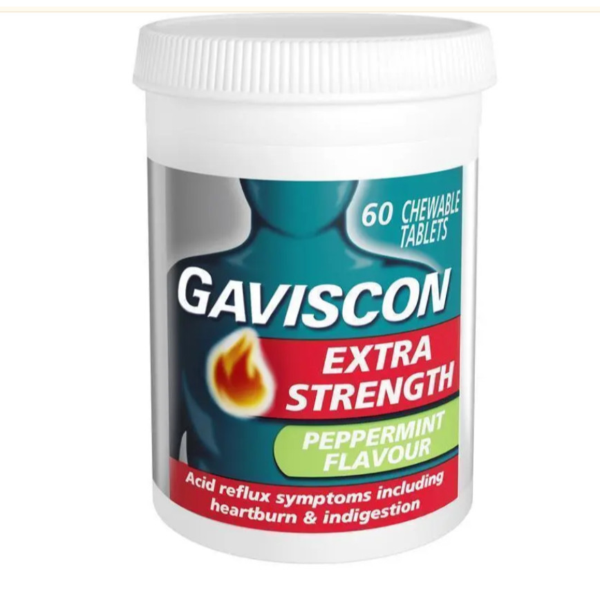 Gaviscon Extra Strength Peppermint 60 Chewable Tablets unutk asam labung Gaviscon Extra Strength Pep