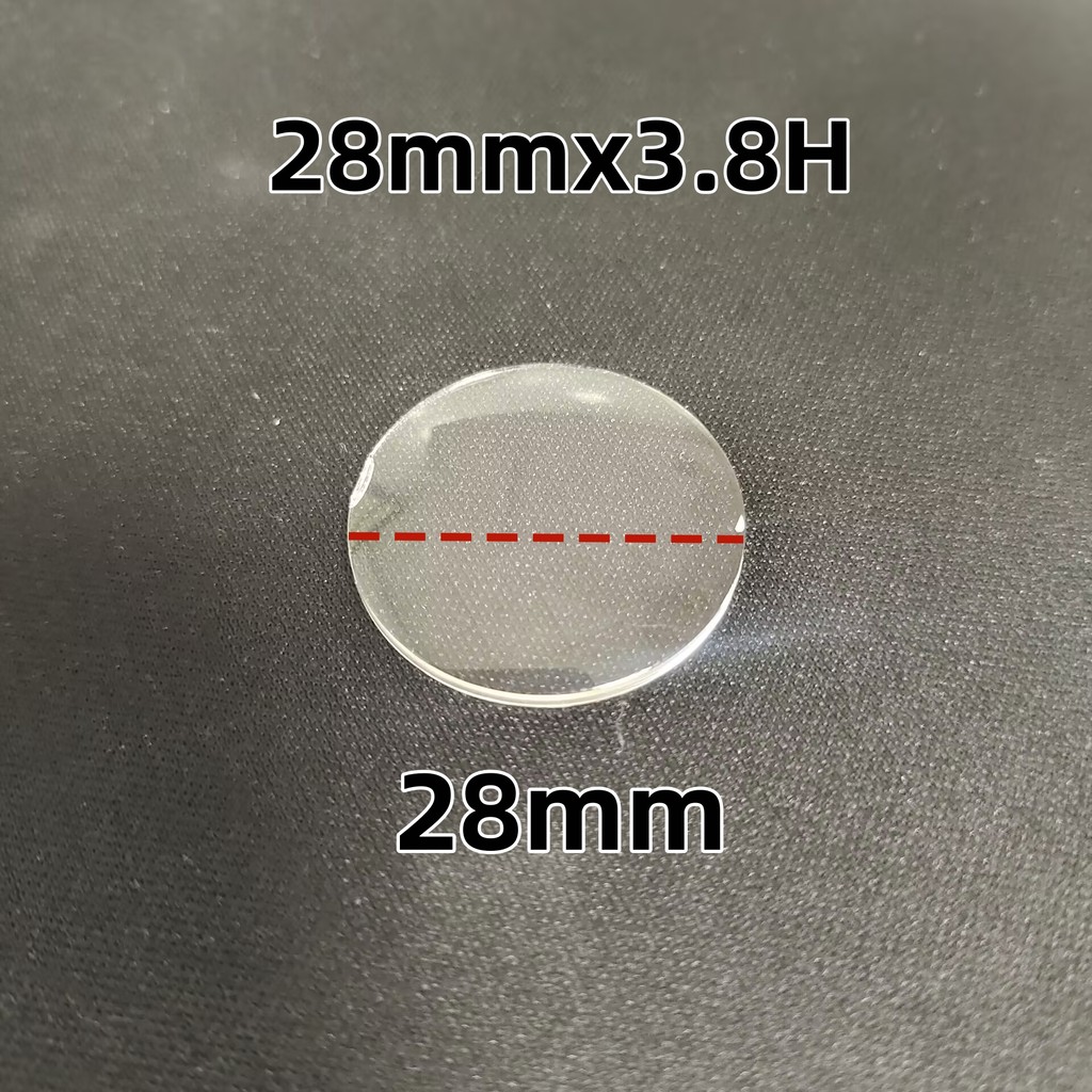 

100pcs Plano convex acrylic lens diameter 28mm height 3.8mm